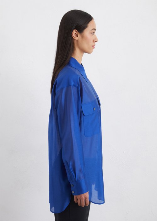 Oversized blouse — Mid blue