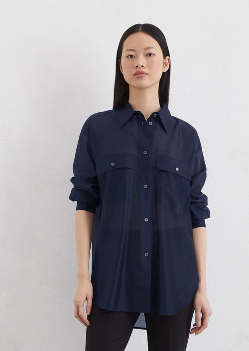 Oversized blouse — Dark blue