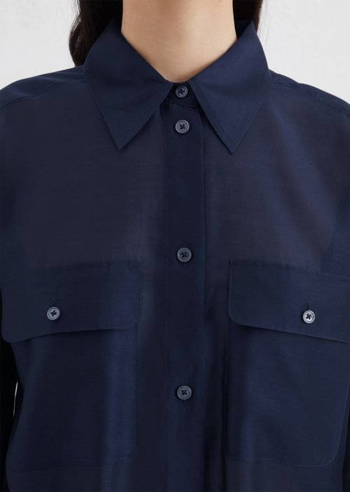 Oversized blouse — Dark blue