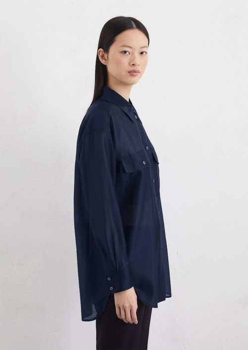 Oversized blouse — Dark blue
