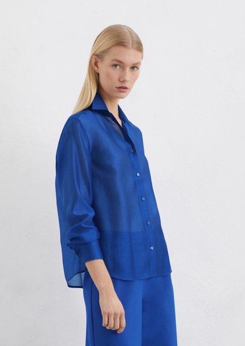 Relaxed blouse — Mid blue