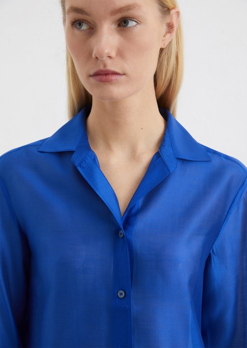 Relaxed blouse — Mid blue