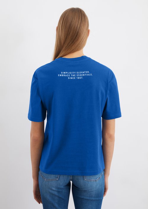 Basic logo T-shirt regular — Mid blue