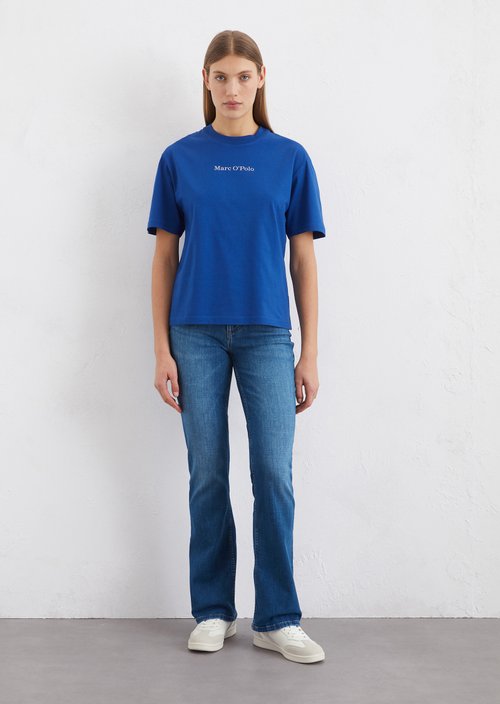 Basic logo T-shirt regular — Mid blue