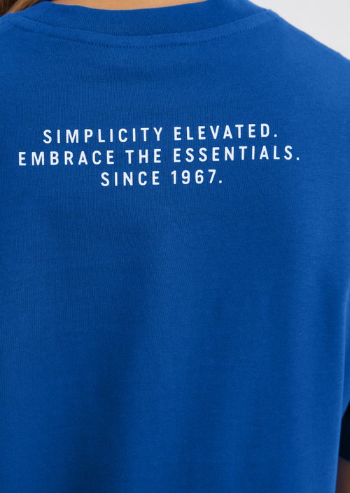Basic logo T-shirt regular — Mid blue