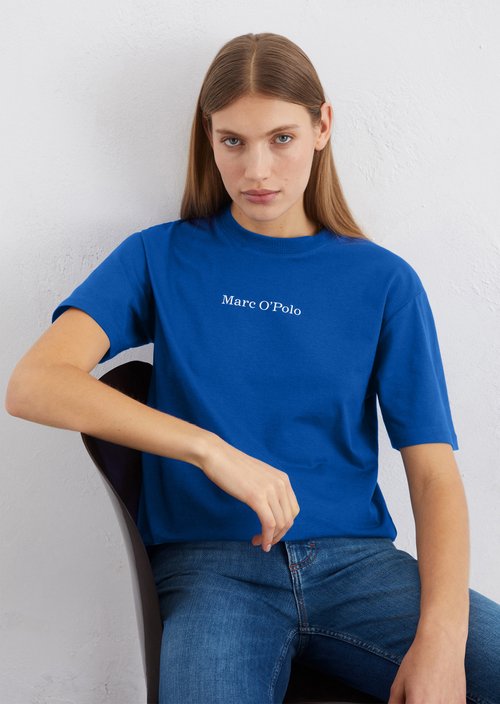 Basic logo T-shirt regular — Mid blue