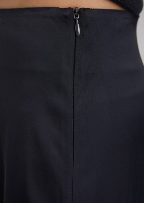 Satin skirt relaxed — Dark blue