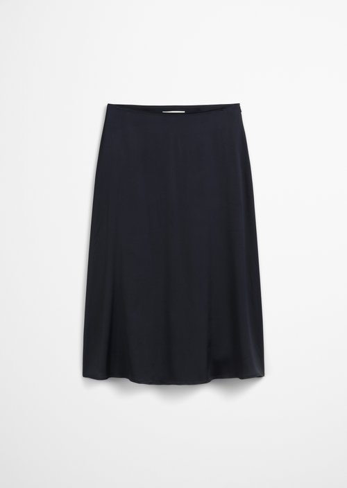 Satin skirt relaxed — Dark blue