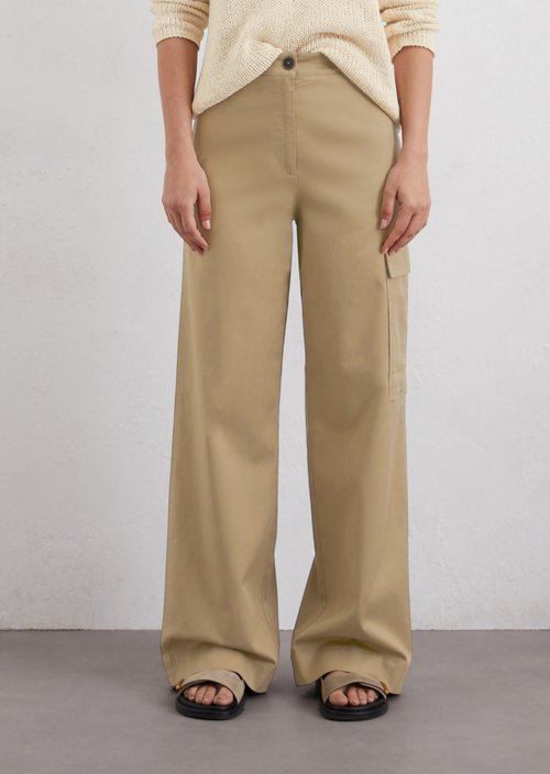 Wide cargo pants — Beige