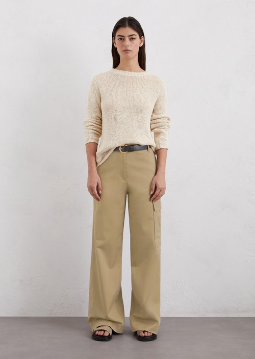 Wide cargo pants — Beige
