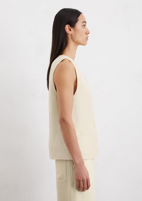 Tailored vest — Natural cotton