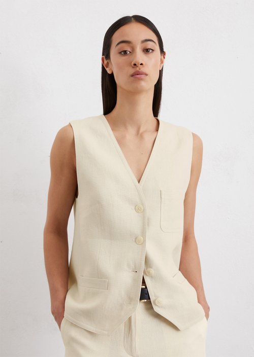 Tailored vest — Natural cotton