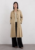 Flowing car coat relaxed made from Lyocell twill - beige | Coats
