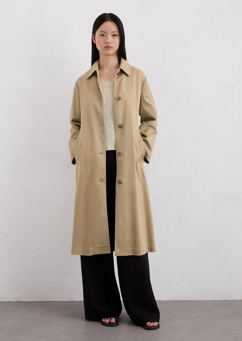 Flowing car coat relaxed — Beige
