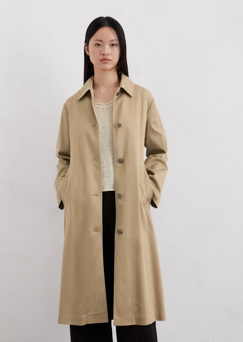 Flowing car coat relaxed — Beige