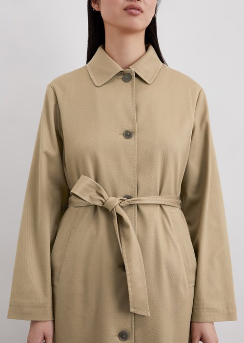 Flowing car coat relaxed — Beige