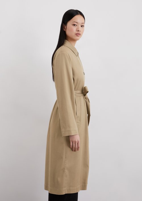 Flowing car coat relaxed — Beige