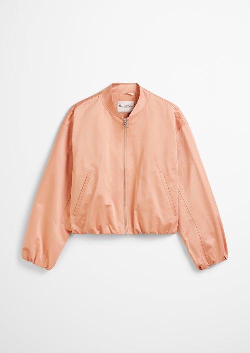 Relaxed cropped blouson — Light red