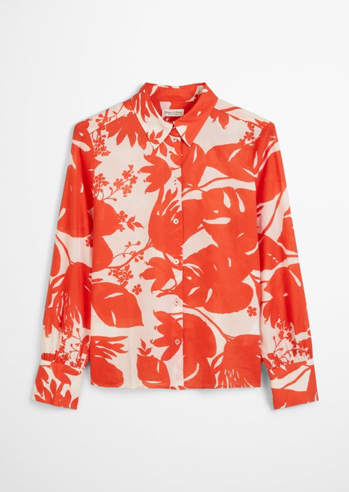 Relaxed print long-sleeved blouse — ME66