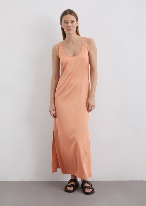 Satin dress regular — Light red