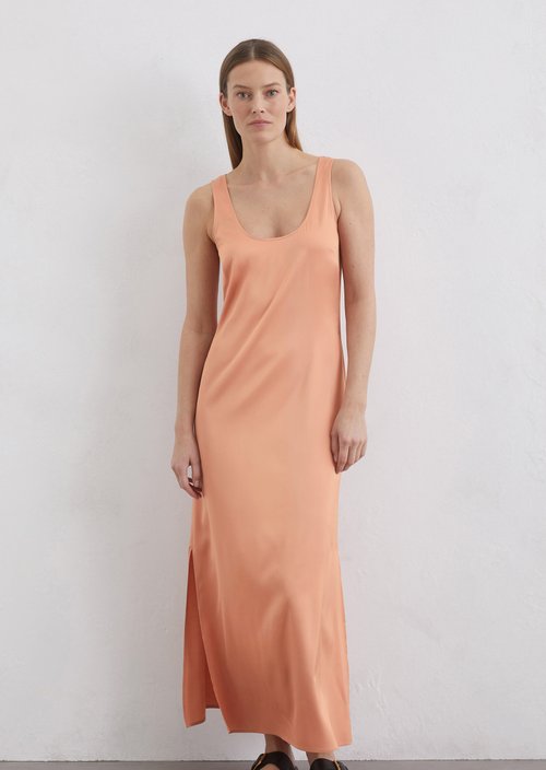 Satin dress regular — Light red