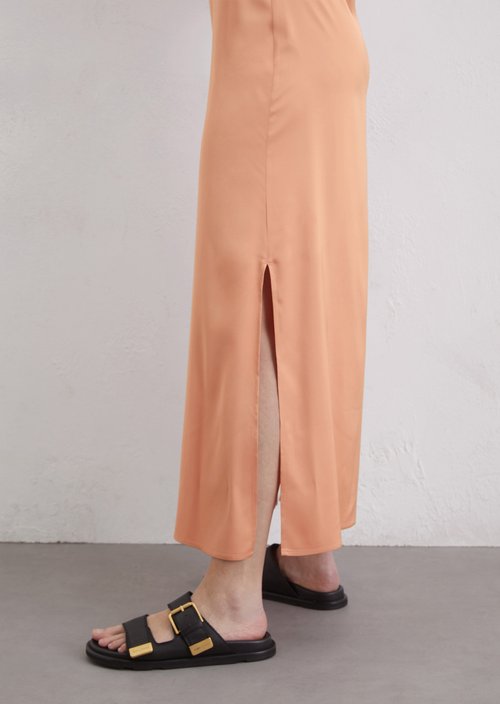 Satin dress regular — Light red