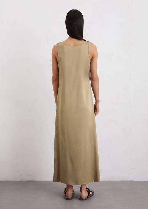 Satin dress regular — Beige
