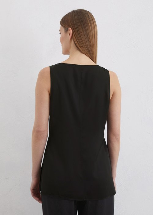 Satin top regular — Black