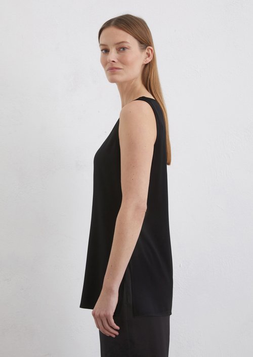 Satin top regular — Black