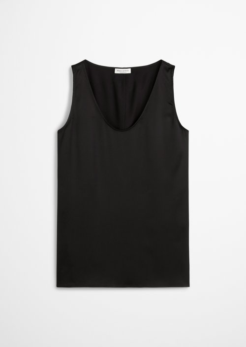Satin top regular — Black