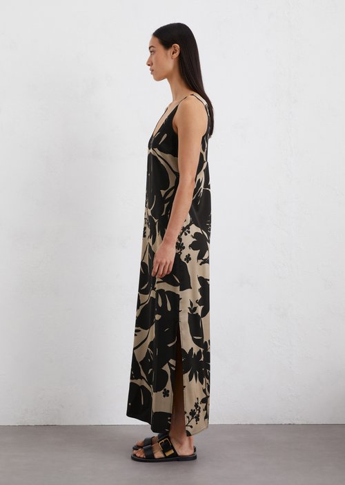 Satin dress regular — Multi
