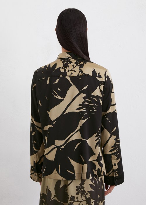 Print satin blouse regular — Multi