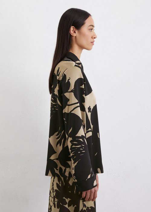 Print satin blouse regular — Multi