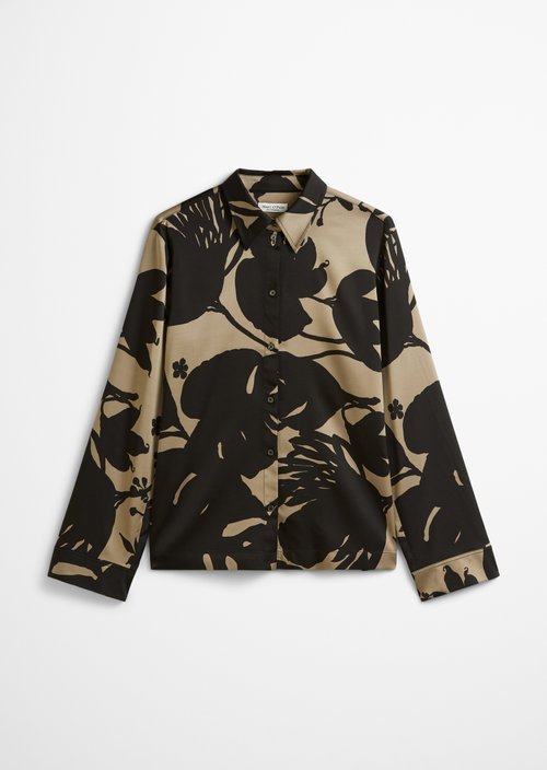 Print satin blouse regular — Multi