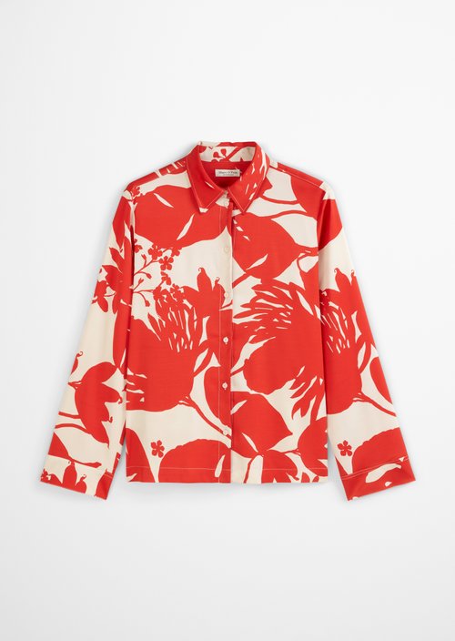 Print satin blouse regular — Multi