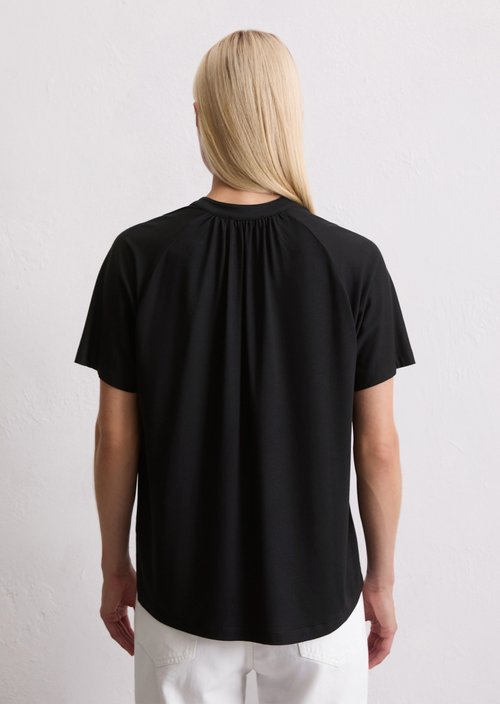 Relaxed jersey blouse — Black