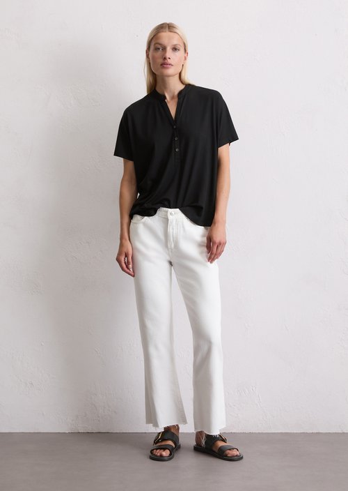 Relaxed jersey blouse — Black