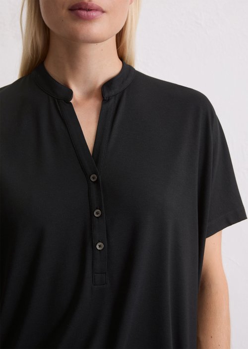 Relaxed jersey blouse — Black