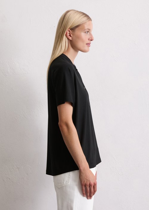 Relaxed jersey blouse — Black