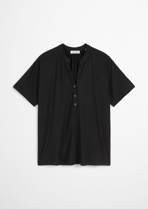 Relaxed jersey blouse — Black