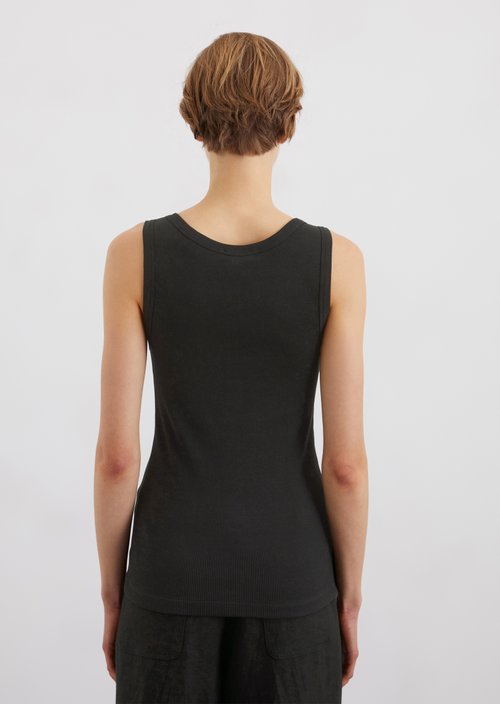 Regular tank top — Black