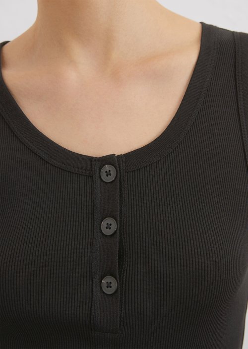 Regular tank top — Black
