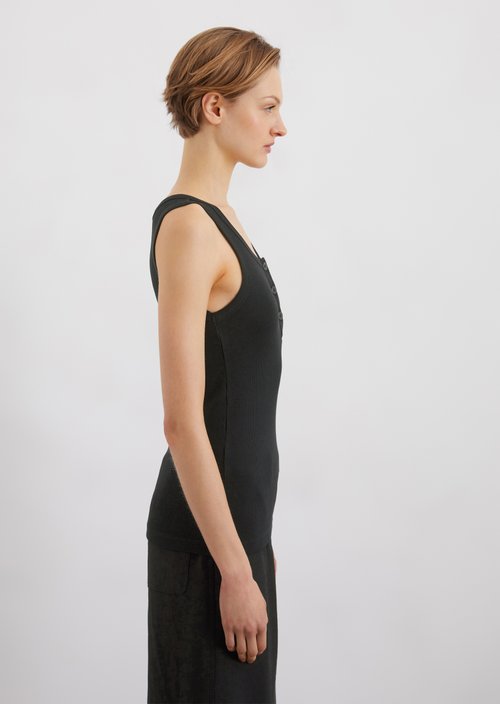 Regular tank top — Black
