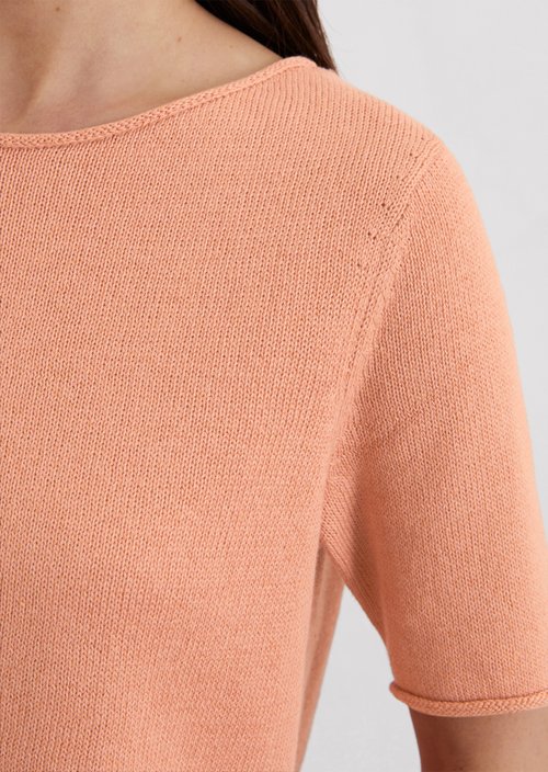 Regular short-sleeved sweater — Light red