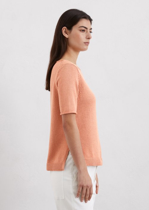 Regular short-sleeved sweater — Light red