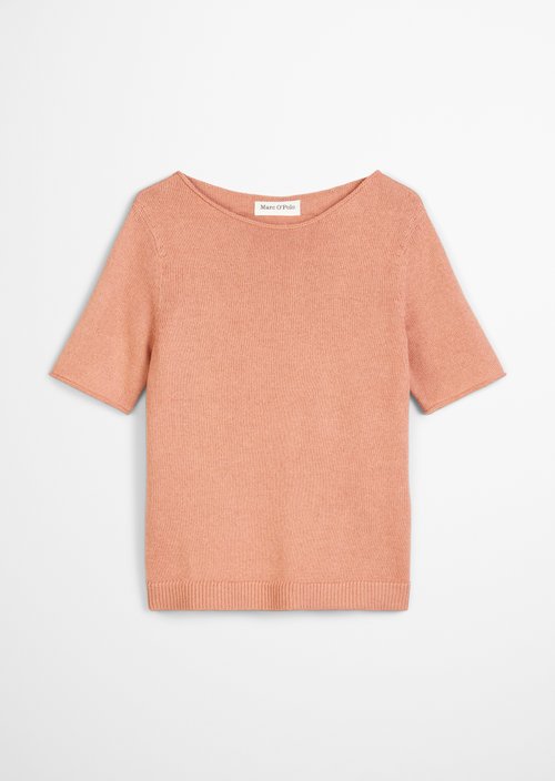 Regular short-sleeved sweater — Light red