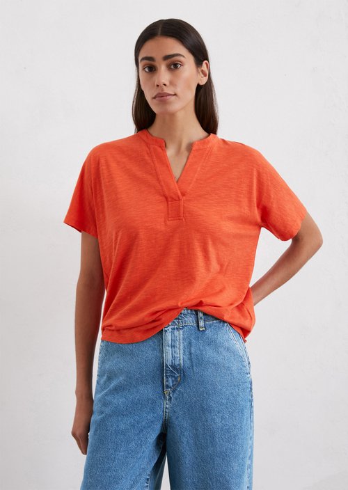 Regular jersey blouse — Light red