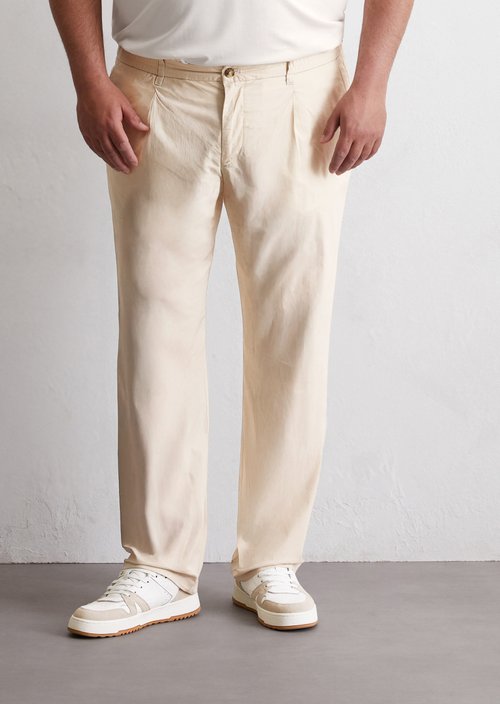 Trousers model Osby pleats tapered — M707