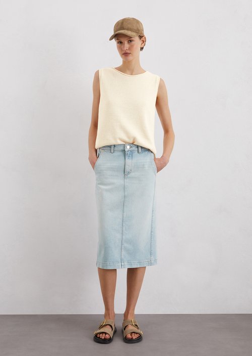 Regular denim skirt — M007
