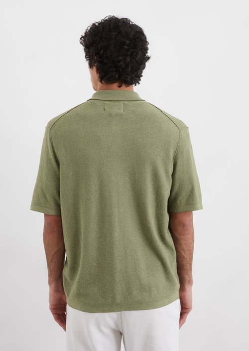 Regular knit bowling shirt — M443